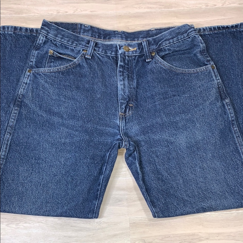 Wrangler Regular Fit Classic Blue Denim Jeans Size 34x29